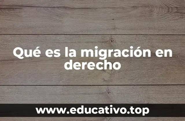 Qué es la migración en derecho