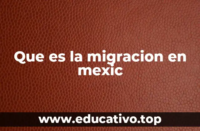 Que es la migracion en mexic