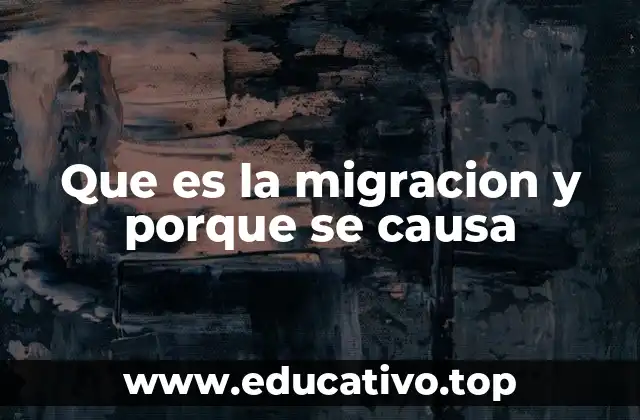 Que es la migracion y porque se causa