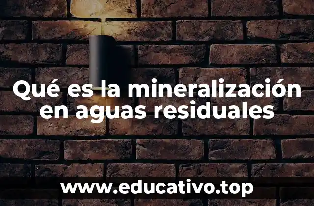Qué es la mineralización en aguas residuales