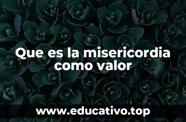 Que es la misericordia como valor