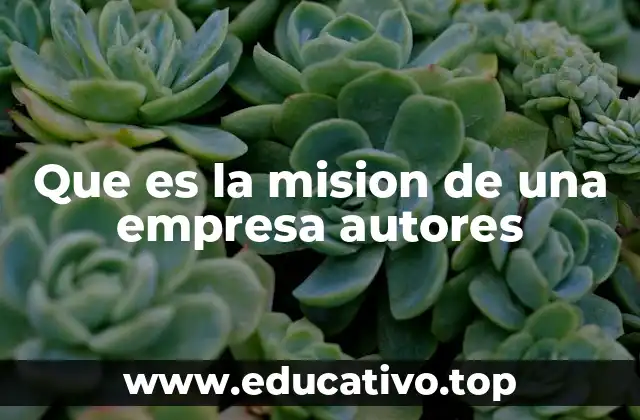 Que es la mision de una empresa autores