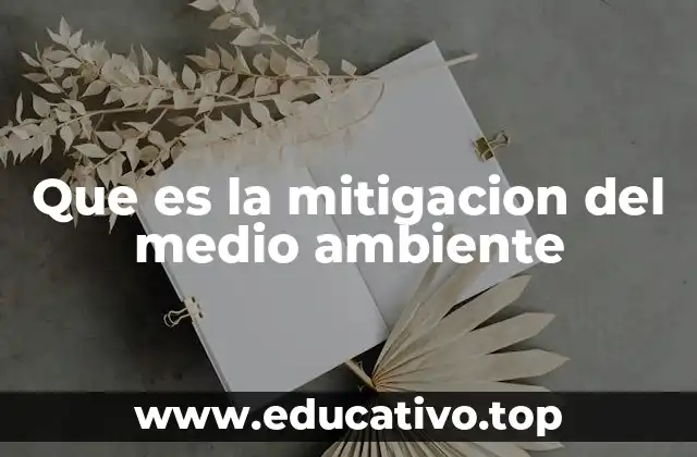 Que es la mitigacion del medio ambiente