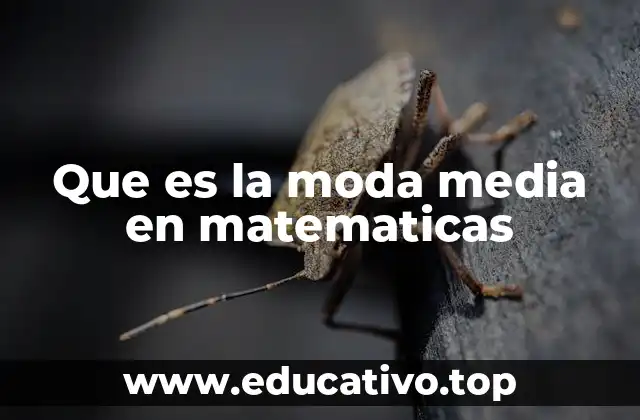 Que es la moda media en matematicas
