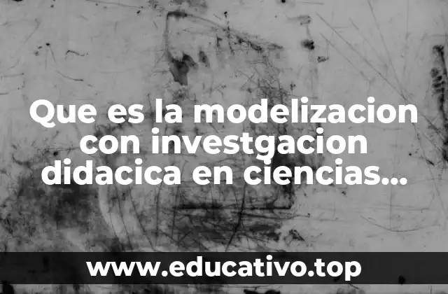 Que es la modelizacion con investgacion didacica en ciencias naturales