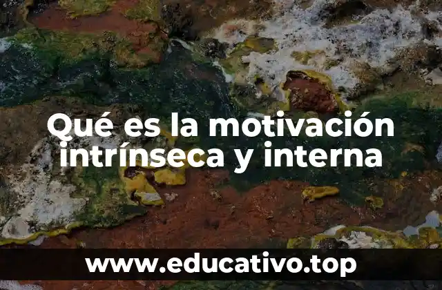 Qué es la motivación intrínseca y interna