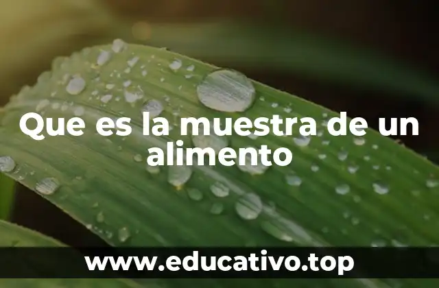 El papel de las muestras en la industria alimentaria