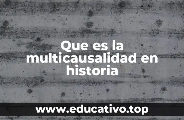 Que es la multicausalidad en historia