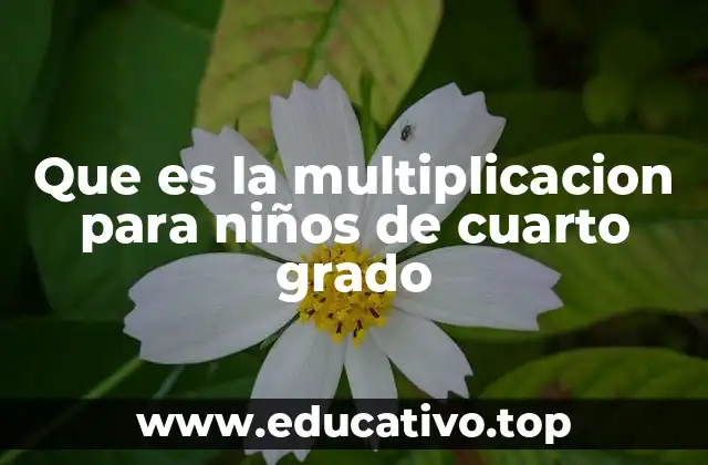 Cómo se enseña la multiplicación en cuarto grado