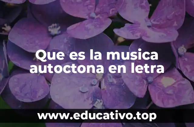 Que es la musica autoctona en letra