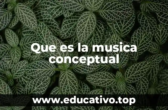 Que es la musica conceptual
