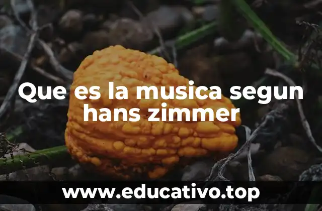 Que es la musica segun hans zimmer
