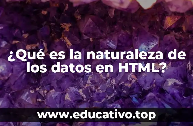 ¿Qué es la naturaleza de los datos en HTML?