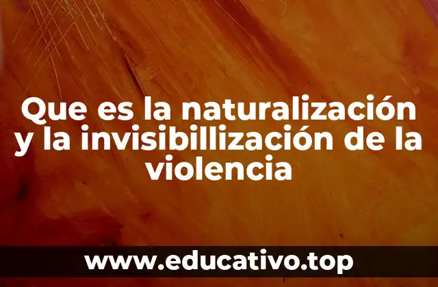 Que es la naturalización y la invisibillización de la violencia