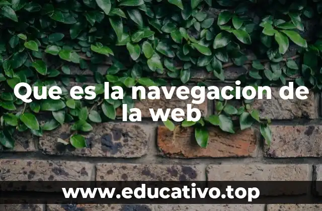 Que es la navegacion de la web