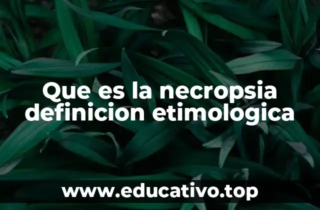 El origen histórico de la necropsia y su evolución