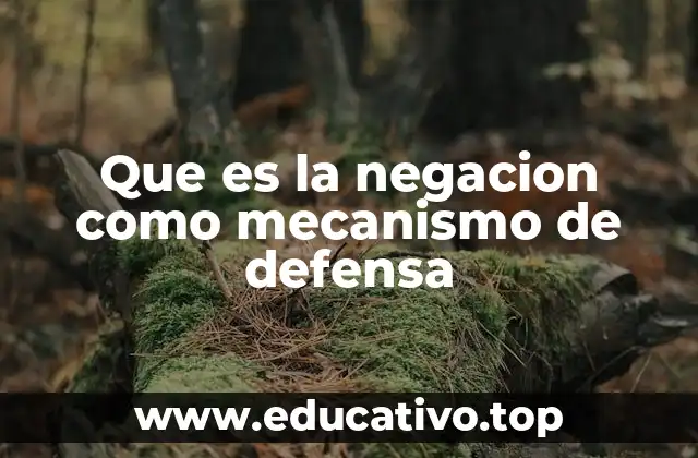 Que es la negacion como mecanismo de defensa