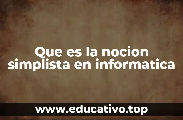 Que es la nocion simplista en informatica