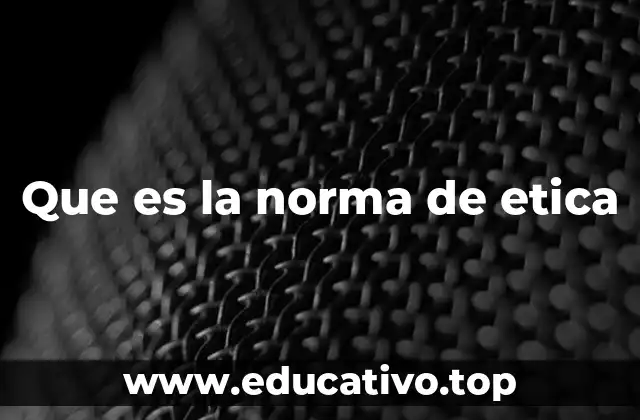 Que es la norma de etica