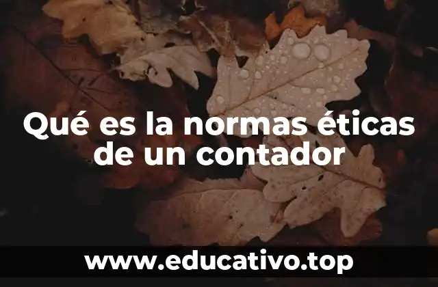 Qué es la normas éticas de un contador