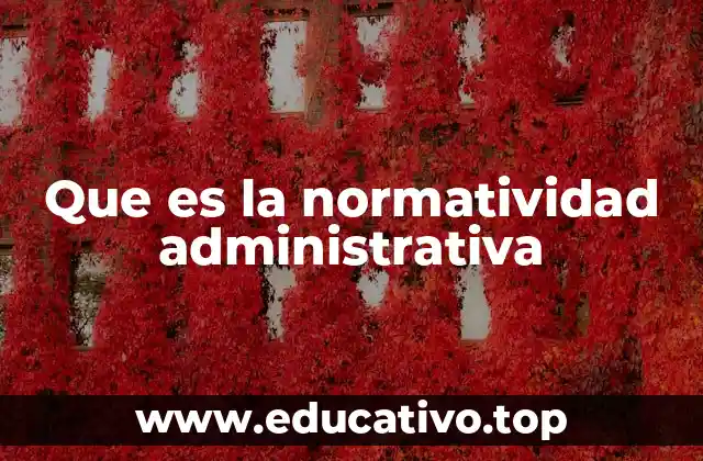 Que es la normatividad administrativa