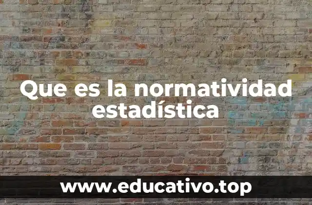 Que es la normatividad estadística