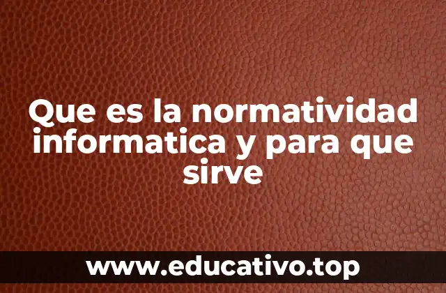 Que es la normatividad informatica y para que sirve