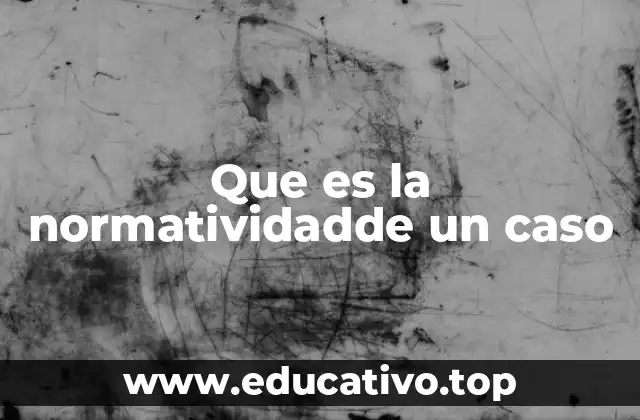 Que es la normatividadde un caso