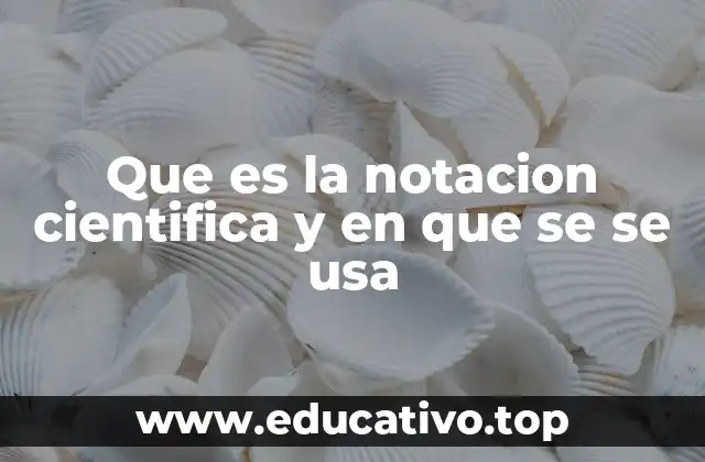 Que es la notacion cientifica y en que se se usa
