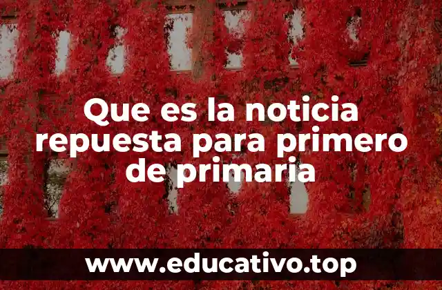 Que es la noticia repuesta para primero de primaria