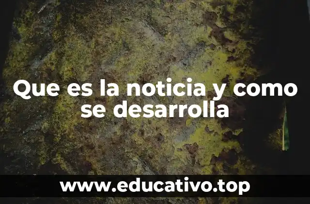 Que es la noticia y como se desarrolla