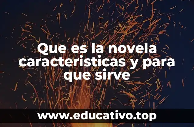 Que es la novela caracteristicas y para que sirve