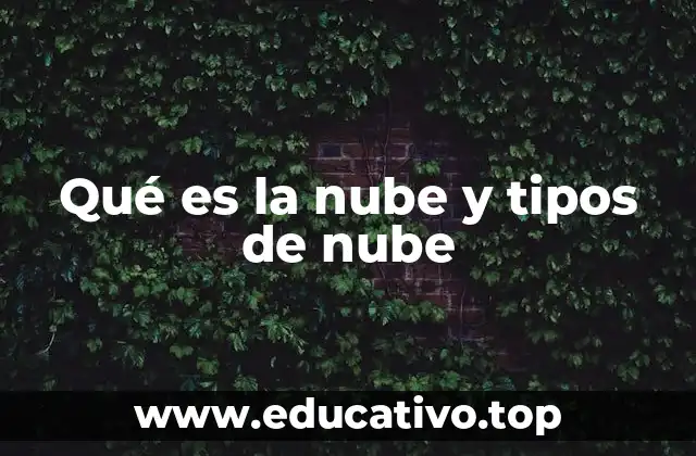Qué es la nube y tipos de nube