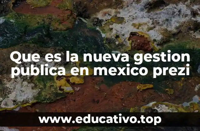 Que es la nueva gestion publica en mexico prezi