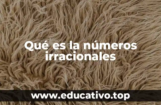 Qué es la números irracionales