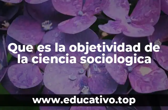 Que es la objetividad de la ciencia sociologica