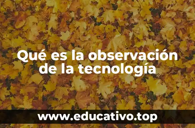 El papel de la observación tecnológica en la sociedad moderna