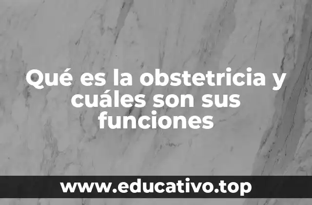 Qué es la obstetricia y cuáles son sus funciones