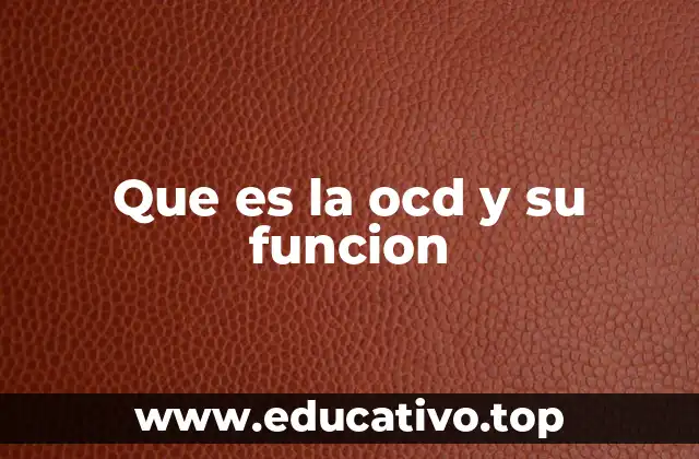 Que es la ocd y su funcion