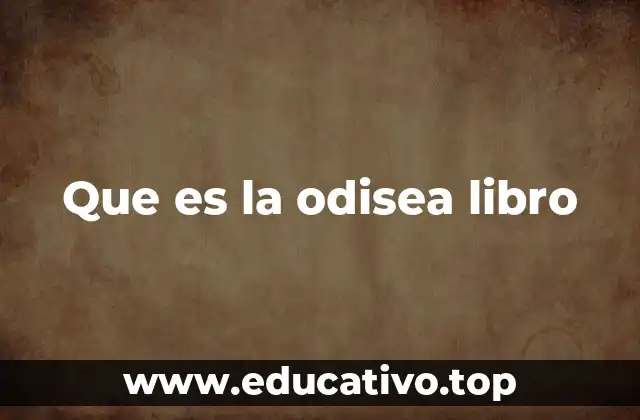 Que es la odisea libro