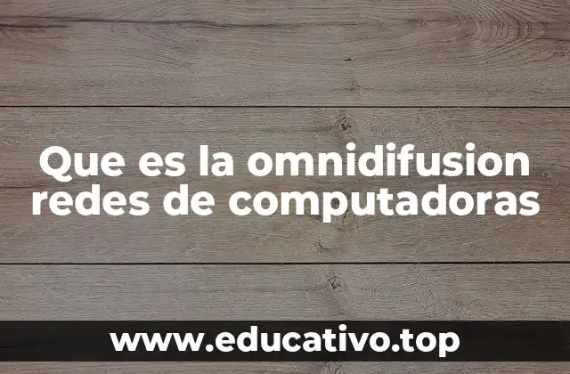 Que es la omnidifusion redes de computadoras