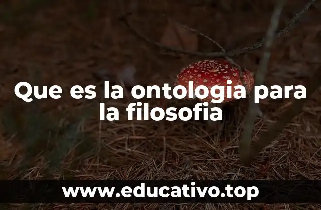 Que es la ontologia para la filosofia