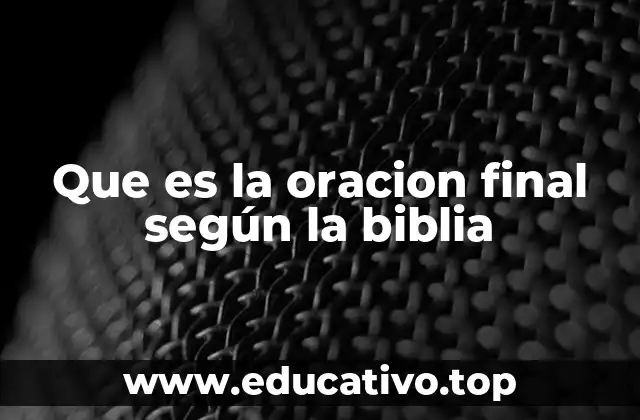 La oración como cierre de un momento espiritual