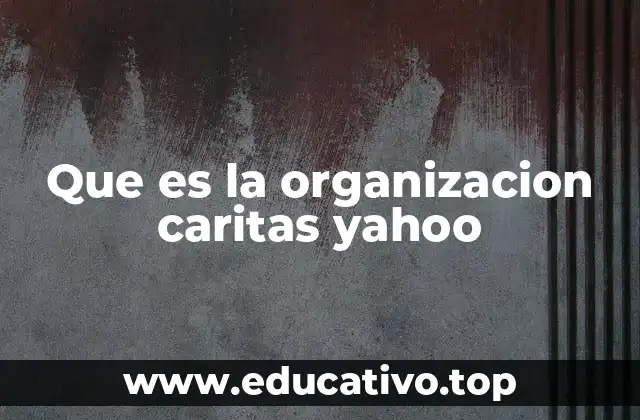 Que es la organizacion caritas yahoo