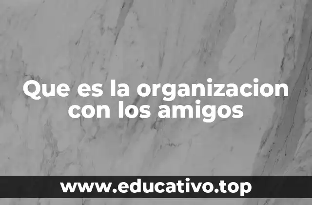 Que es la organizacion con los amigos