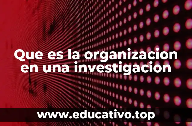 La importancia de estructurar un trabajo investigativo