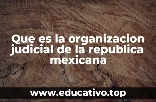 Que es la organizacion judicial de la republica mexicana
