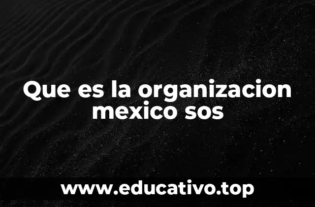 Que es la organizacion mexico sos