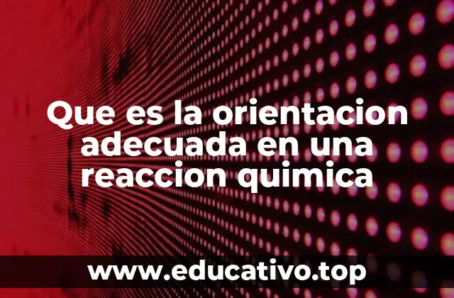 Cómo influye la geometría molecular en la reacción