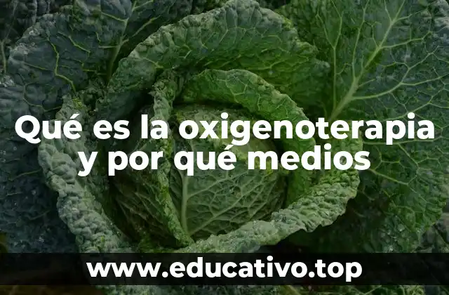 Qué es la oxigenoterapia y por qué medios